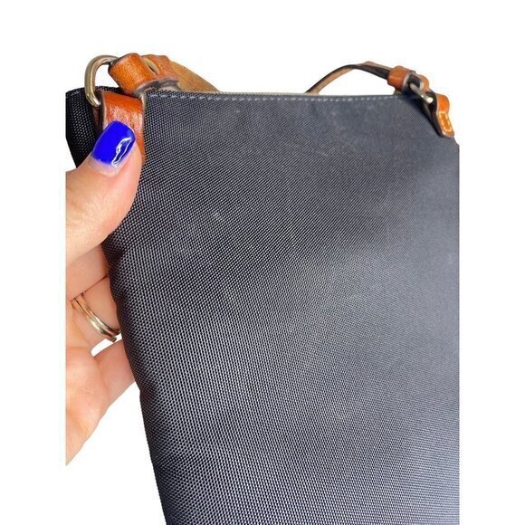 Dooney and Bourke Small Black Crossbody Triple Zip Red Interior - Picture 7 of 8